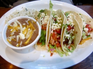 Tacos with refried beans